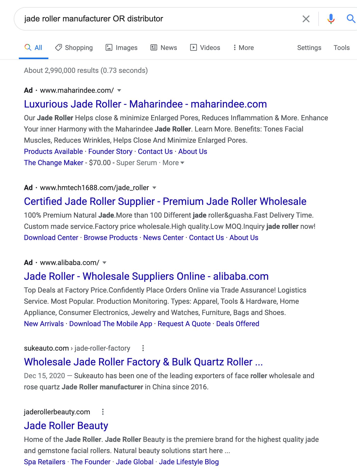 Find Jade roller on
Google