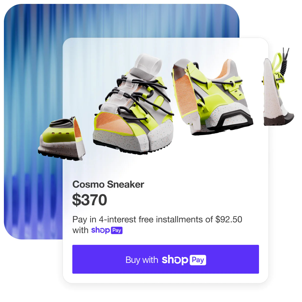 Screenshot of Shop Pay Installments with Cosmo
Sneaker