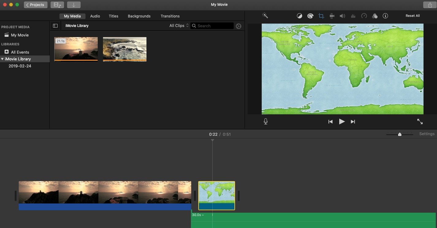 iMovie video
editor