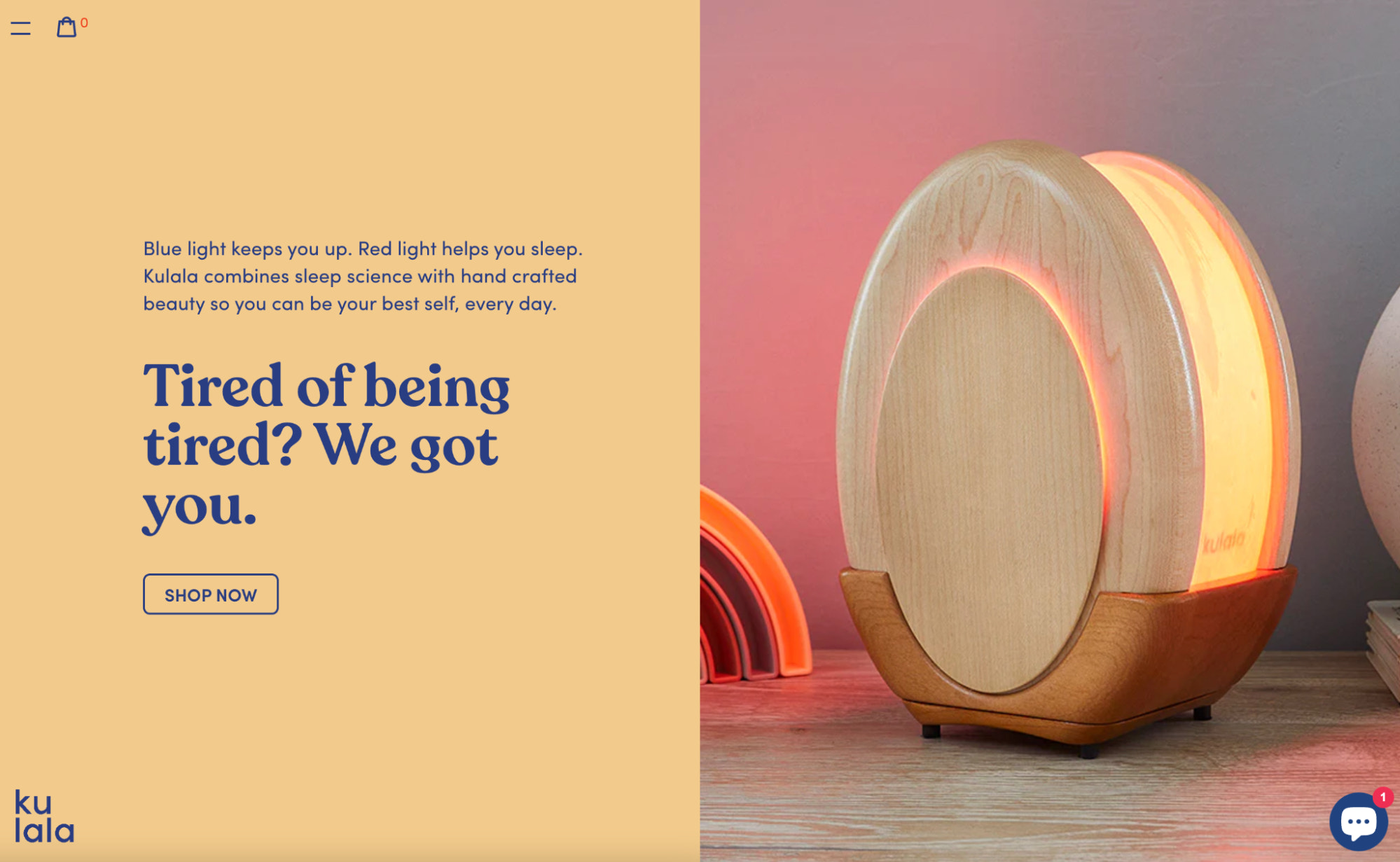 Kulala’s ecommerce website stands out for its beautiful website
design