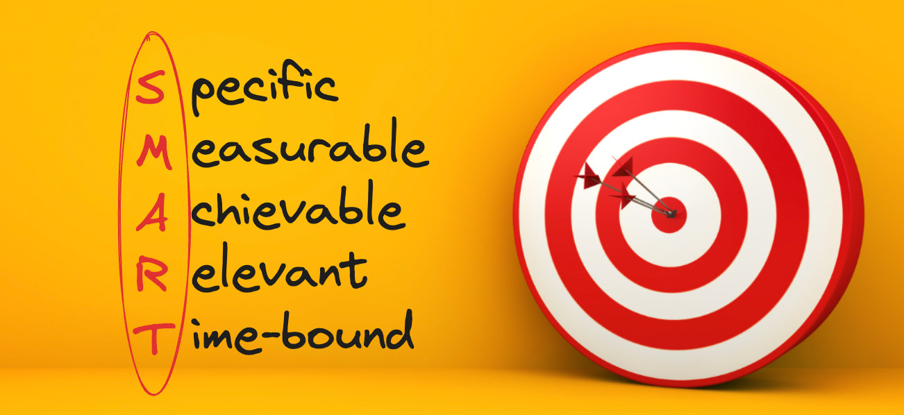 A bullseye target with the acronym SMART written next to it.
