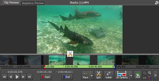 Screenshot of VideoPad a free video editing
software