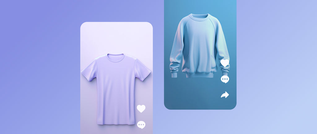 两个手机屏幕显示 TikTok 上销售的商品