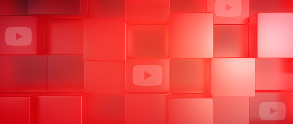 上面有 YouTube 播放按钮的红色立方体