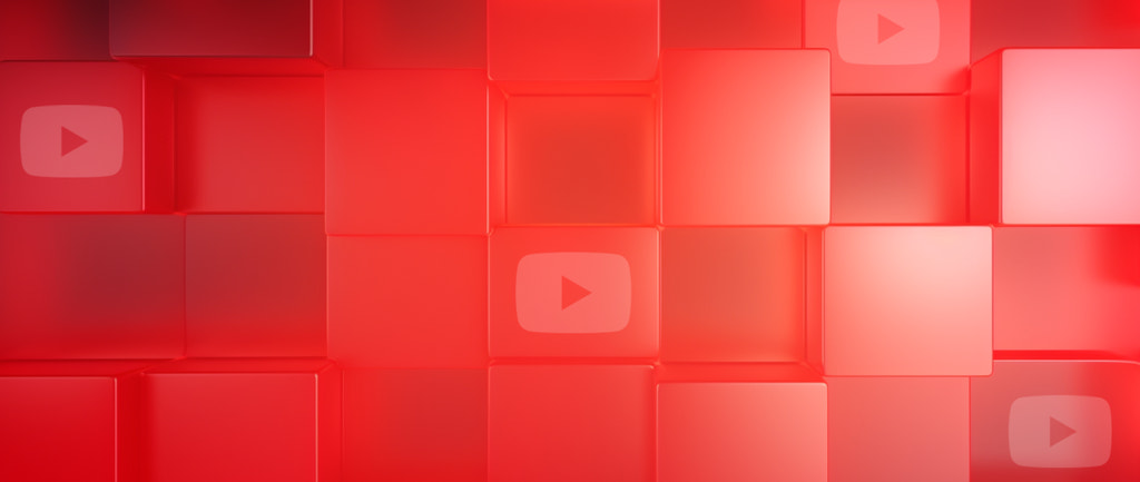 上面有 YouTube 播放按钮的红色立方体